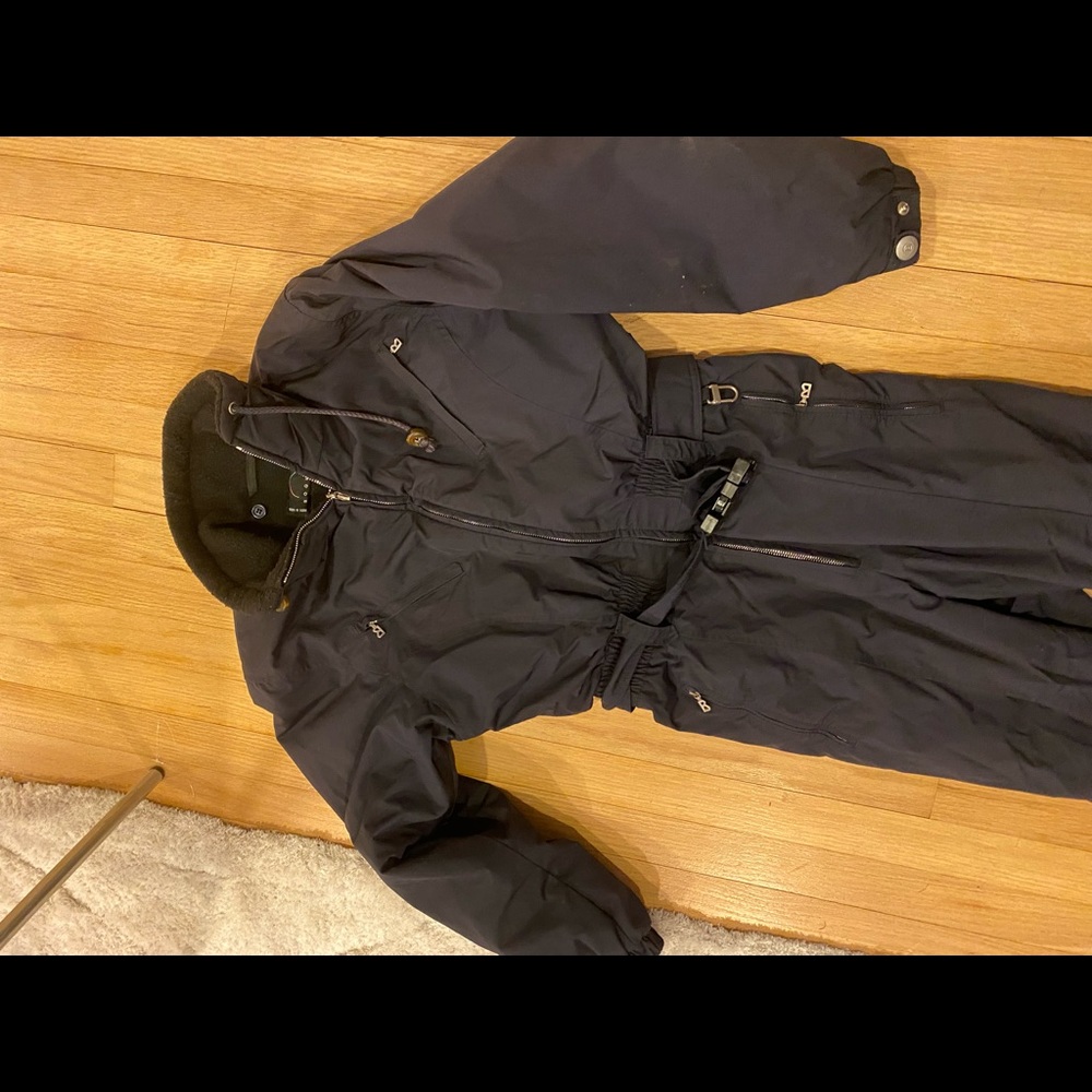 Bogner one piece dark purple vintage ski suit